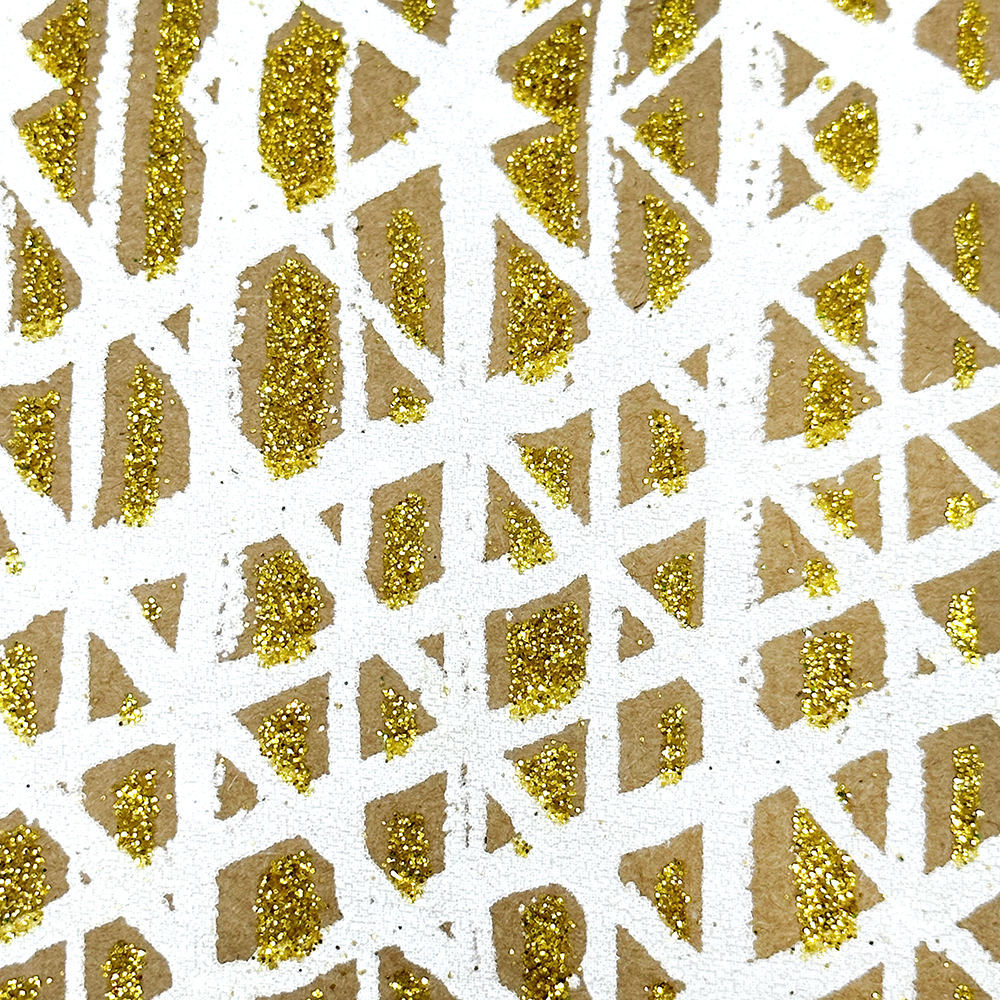 Kraft Glitter Small Gift Bag - 20x15x5cm (7.8x6x2in-PPU135