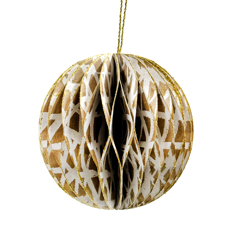Kraft Glitter Honeycomb Balls - 7.6cm -PPU135