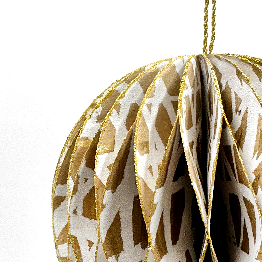 Kraft Glitter Honeycomb Balls - 7.6cm -PPU135