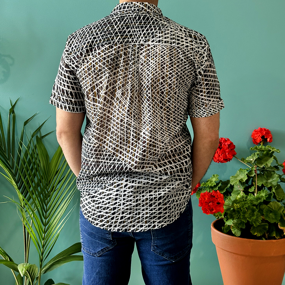 Mens Shirt - Organic Cotton Voile MEDIUM-PPU135