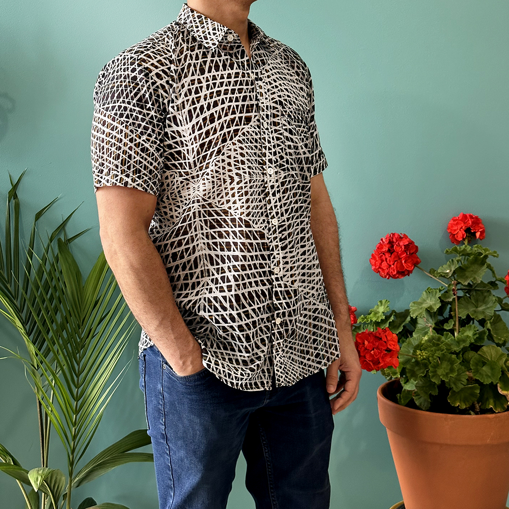 Mens Shirt - Organic Cotton Voile SMALL-PPU135