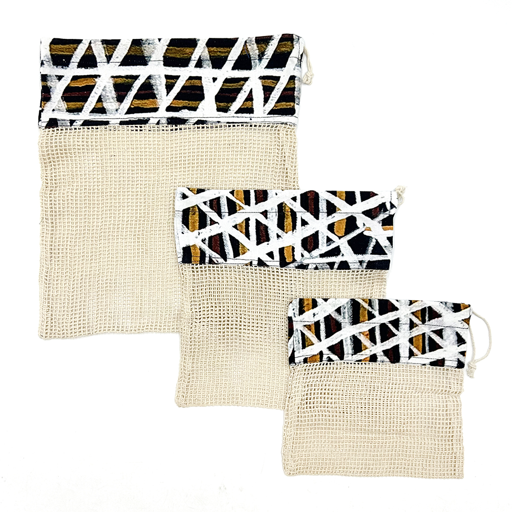 PRODUCE BAGS x 3 - 30x35cm/25x25cm/20x20cm -PPU135