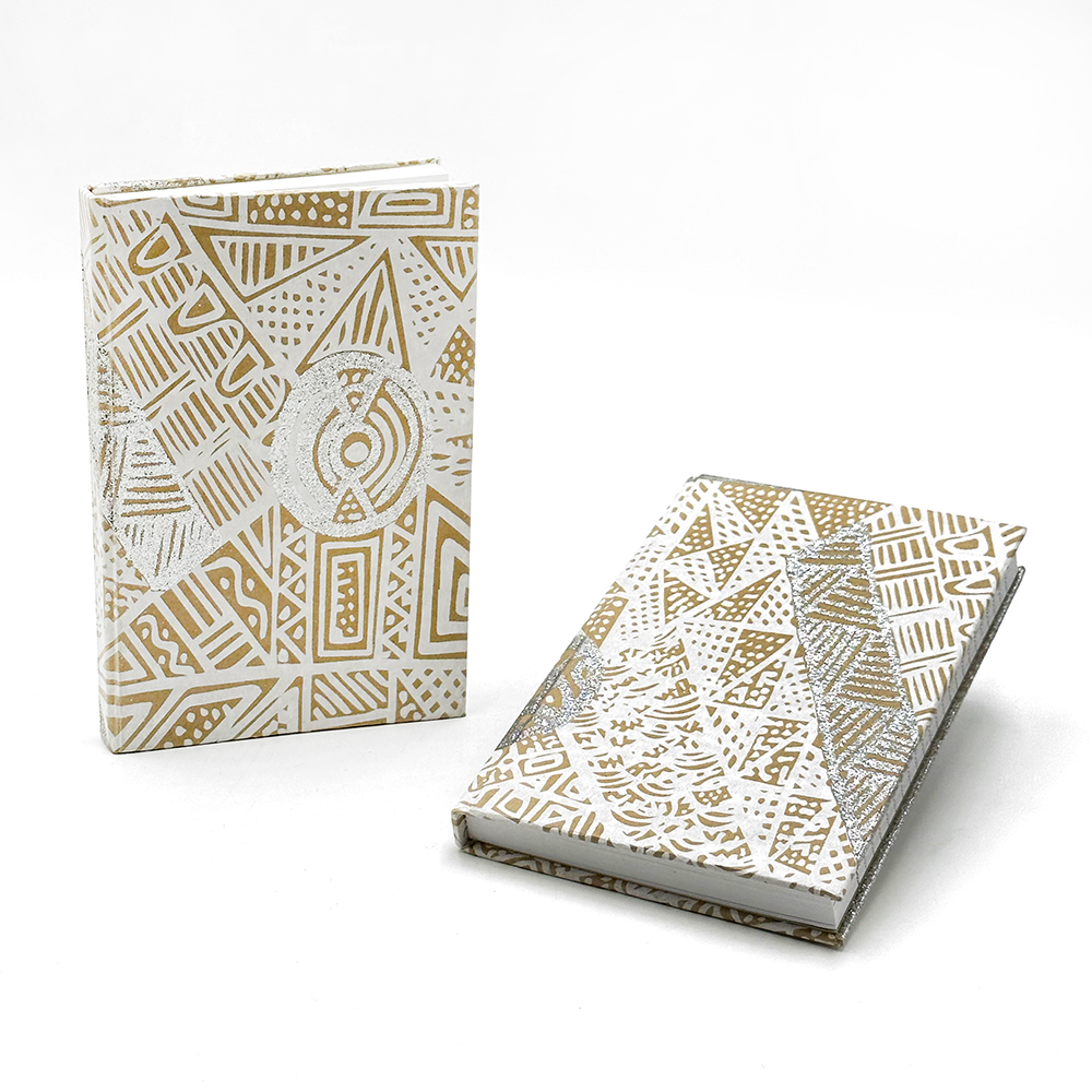 Kraft Glitter Lined Notebook - 12.5x19cm (5x7.5in)-SIT179