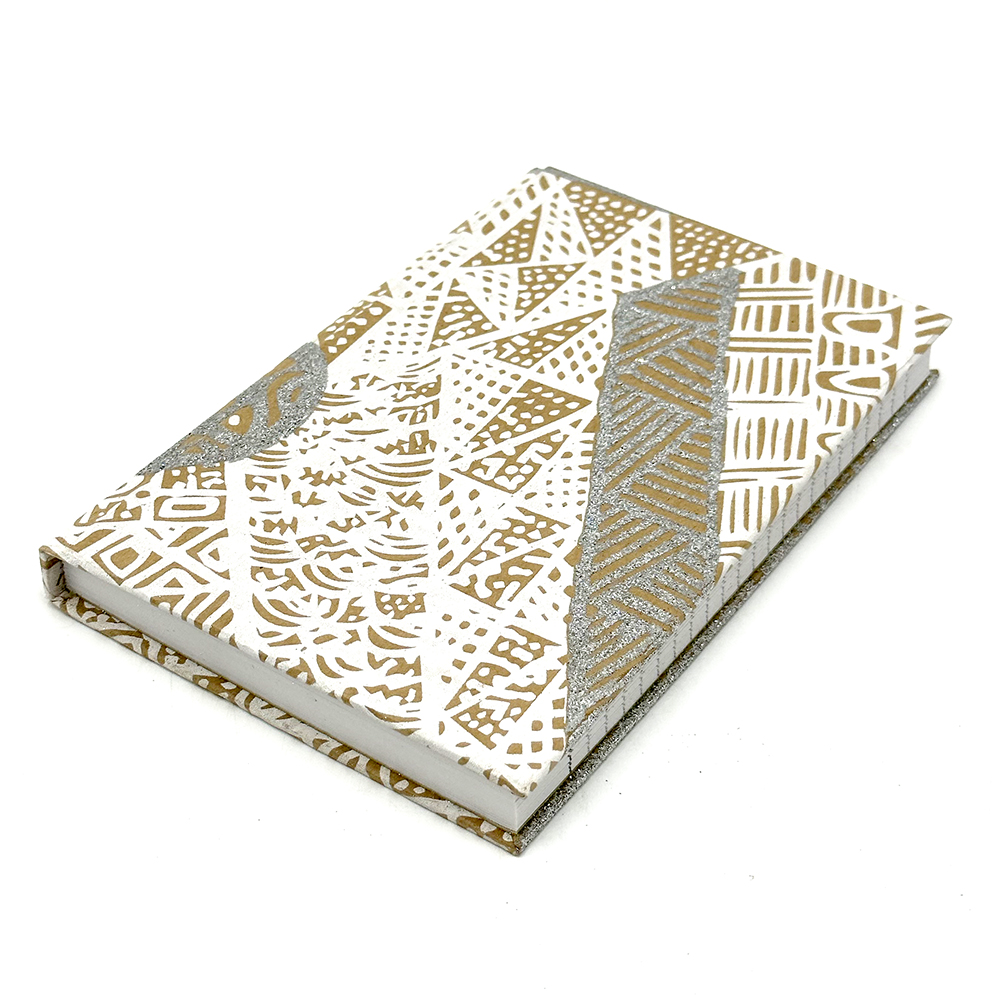 Kraft Glitter Lined Notebook - 12.5x19cm (5x7.5in)-SIT179