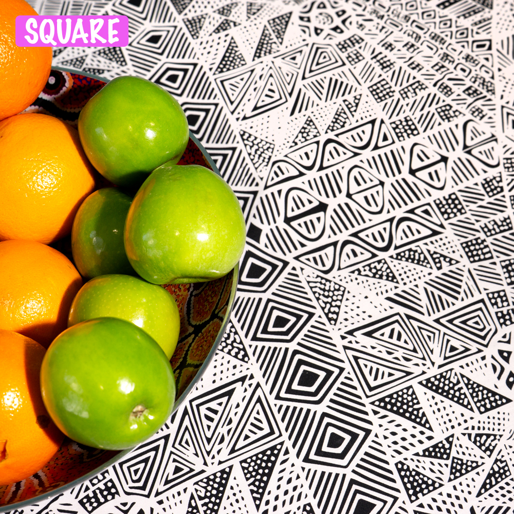 Organic Cotton Table Cloth Square 150x150cm-SIT179