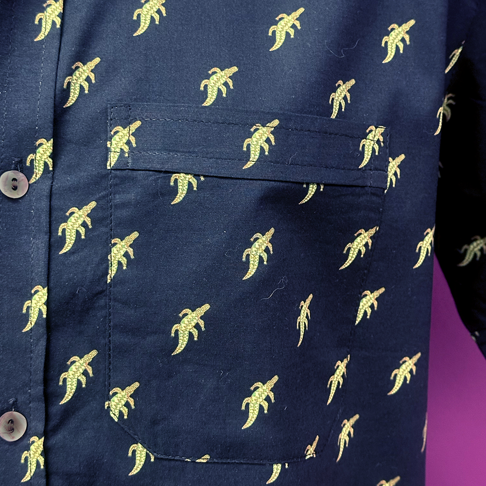 Mens Shirt - Organic Cotton Voile LARGE-SWB163