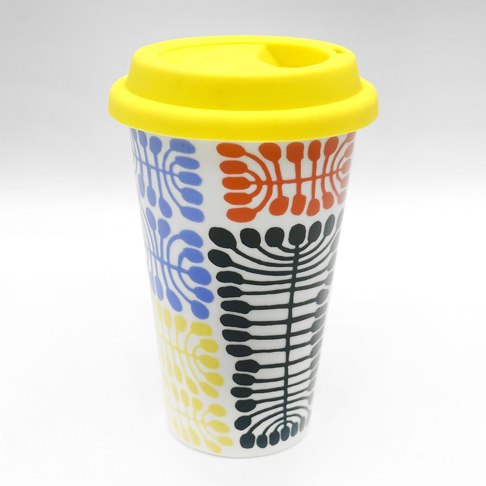 Porcelain Insulated Travel Mug - 380ml (13oz)-MNA339