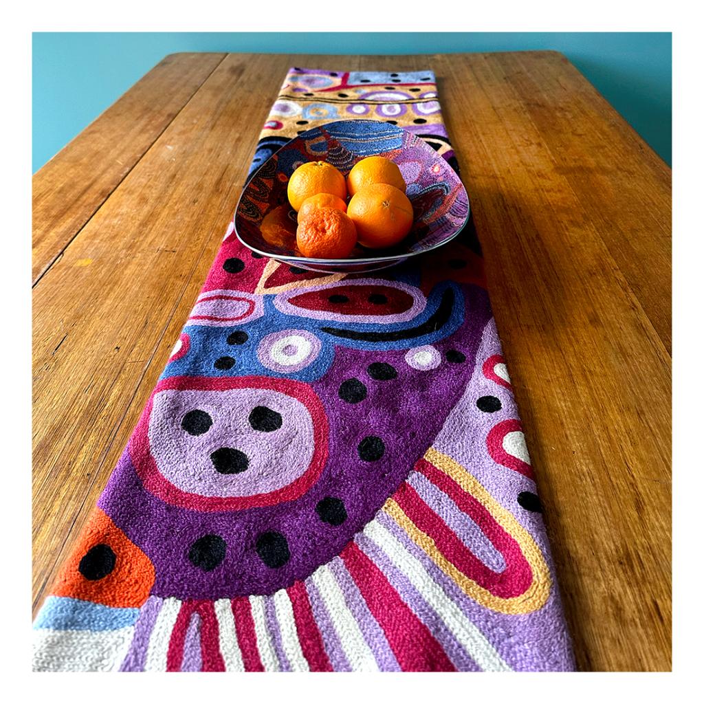 Table Runner - Wool Chainstitch - 1x4ft (30x120cm)-AAD777