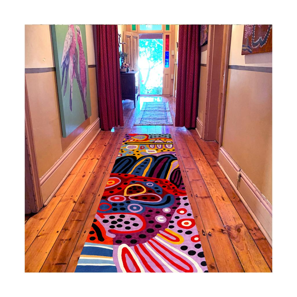 Rug Wool Runner 10x2.5ft (76 x 304 cm)-AAD777