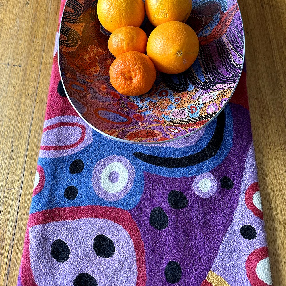 Table Runner - Wool Chainstitch - 1x4ft (30x120cm)-AAD777