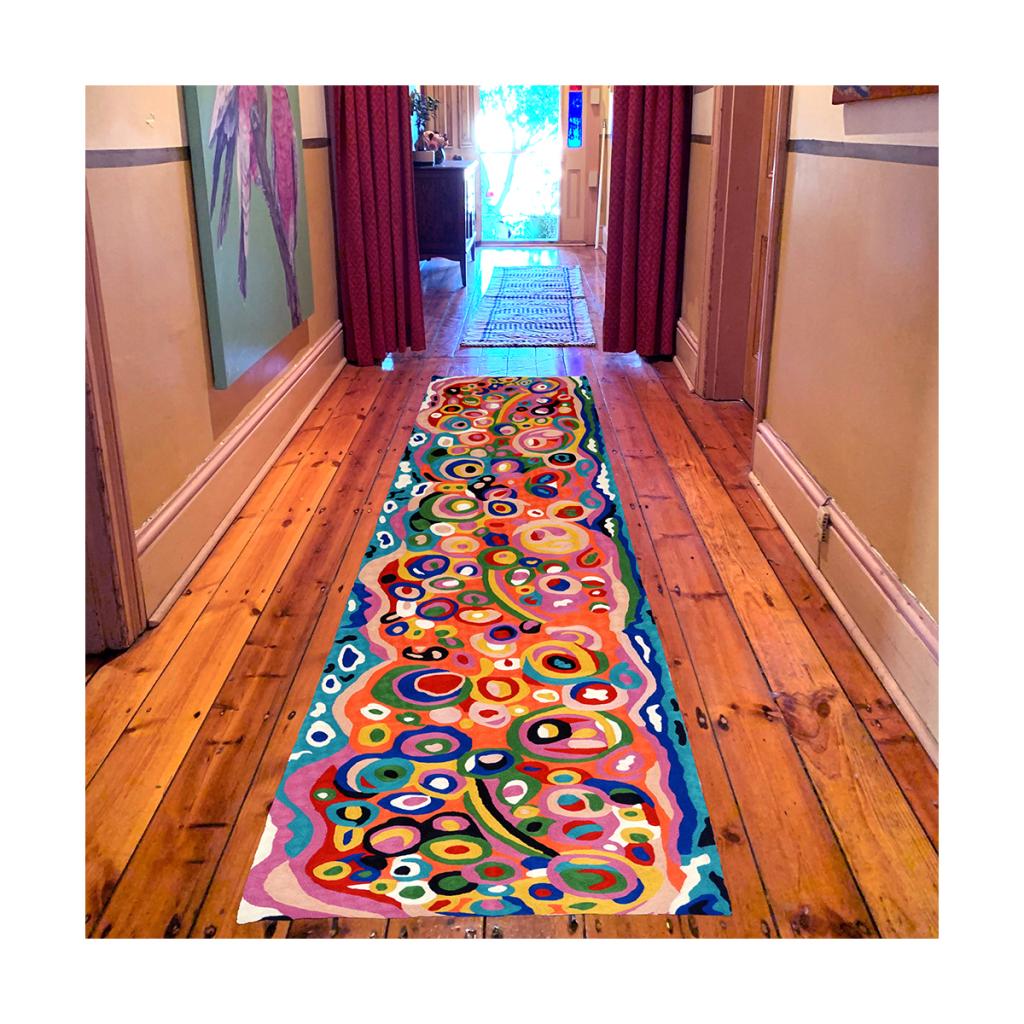 Rug Wool Runner 10x2.5ft (76 x 304 cm)-AAD998