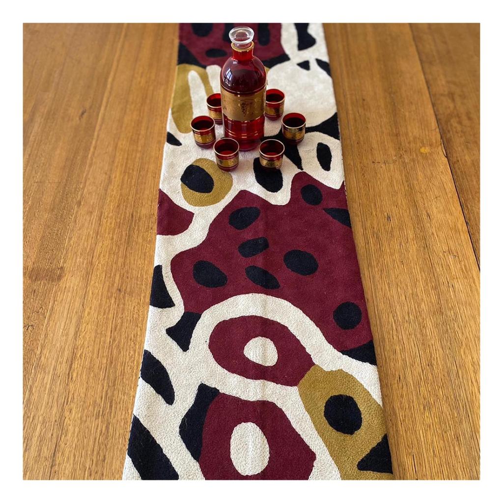 Table Runner - Wool Chainstitch - 1x4ft (30x120cm)-ABR800