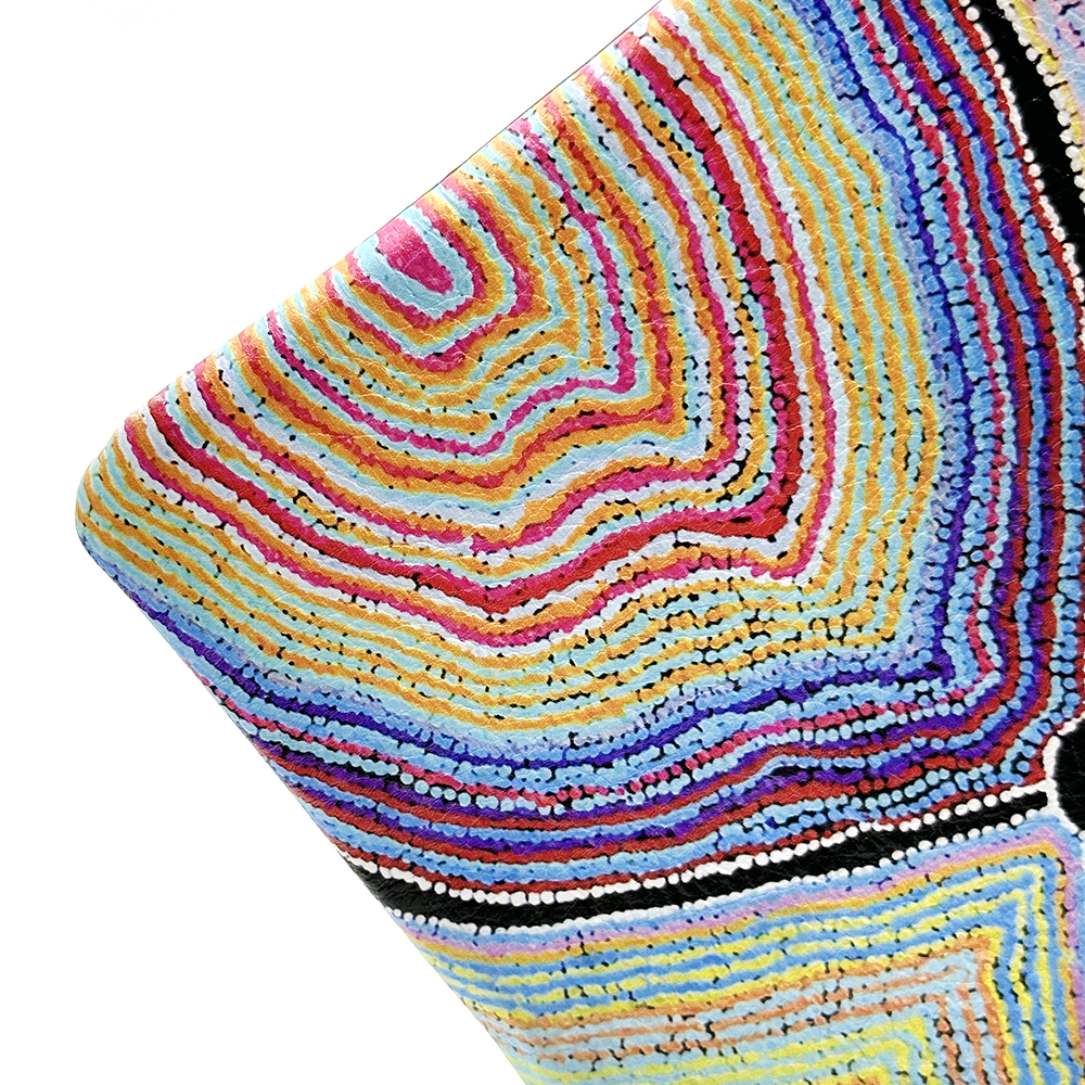 Printed Clutch Bag Leather- 14x22.5cm- LWA624