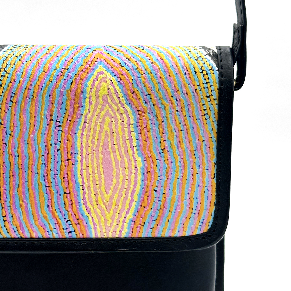 Printed Leather Sling Bag - 17x21x3cm-LWA624
