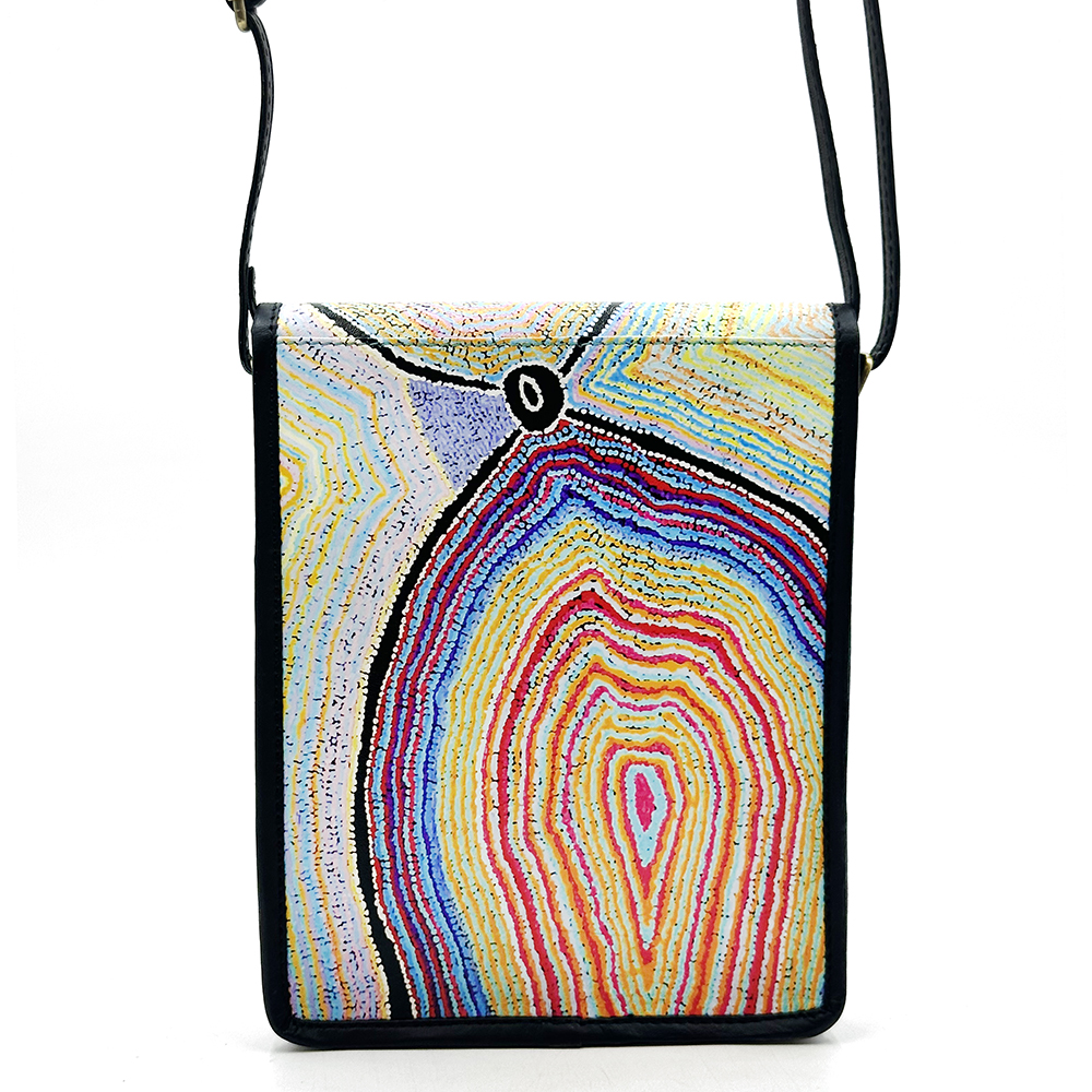 Printed Leather Sling Bag - 17x21x3cm-LWA624