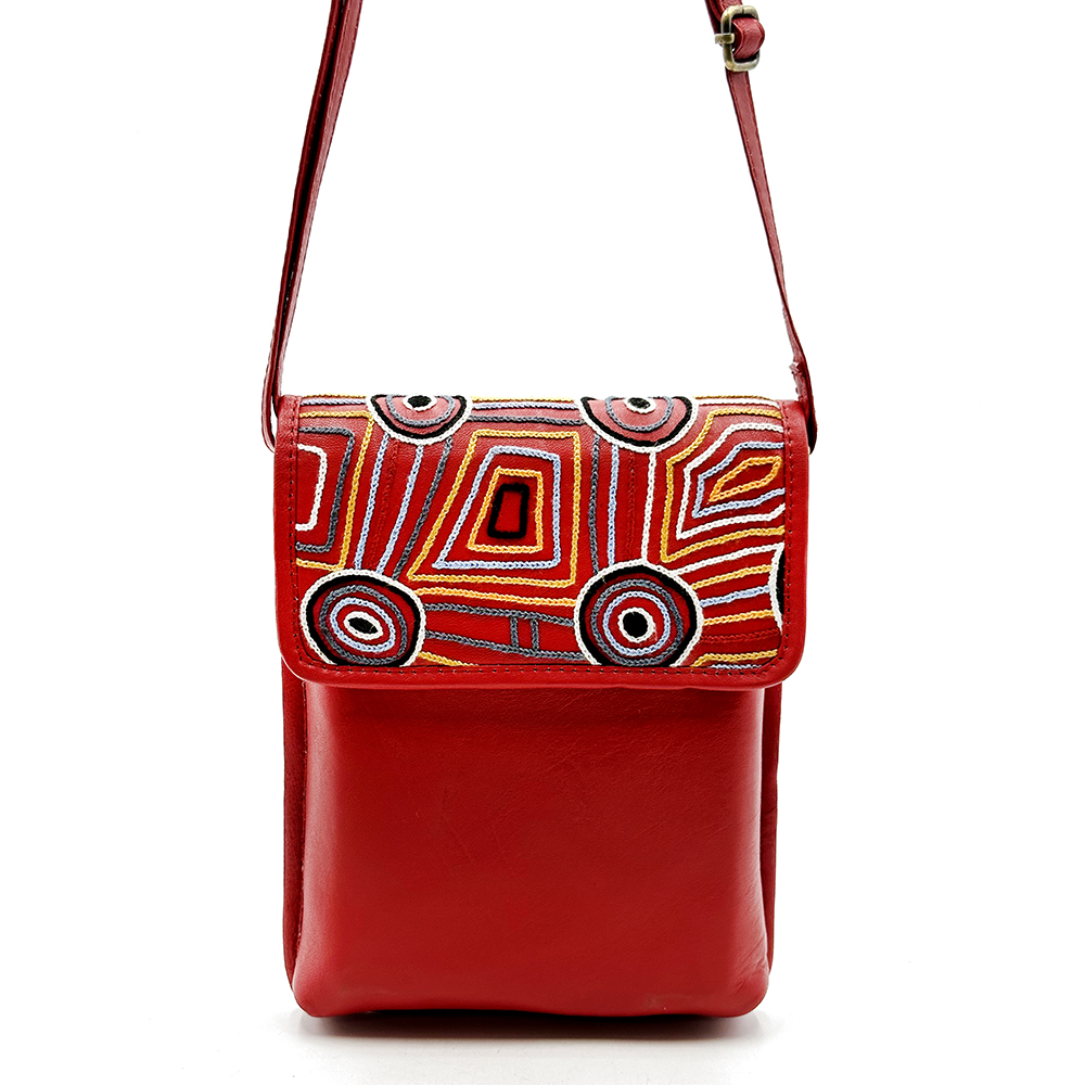 Embroidered Shoulder Bag - 17x21x3cm-MAB665