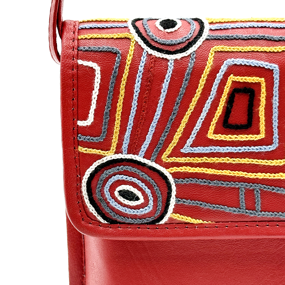 Embroidered Shoulder Bag - 17x21x3cm-MAB665