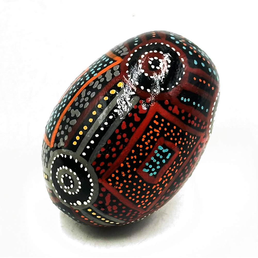 Egg Lacquerware Ornamental - 7x5cm-MAB665