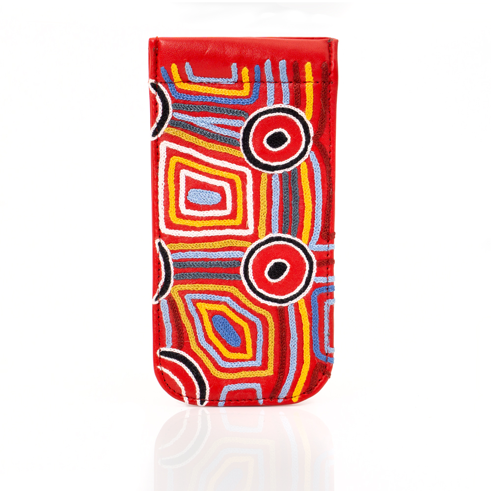 Spec Case Leather Embroidered - 19x9cm-MAB665