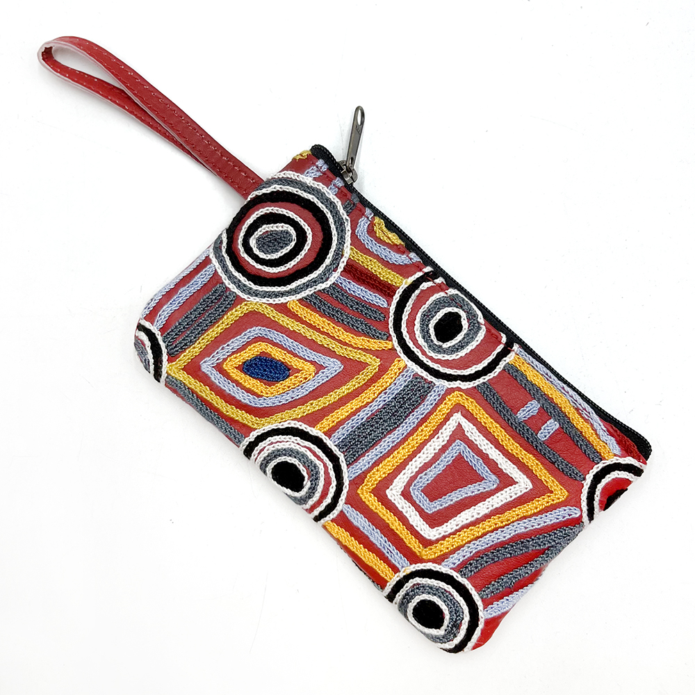 Tiny Cosmetic Bag Leather - 16.5x10.5cm-MAB665
