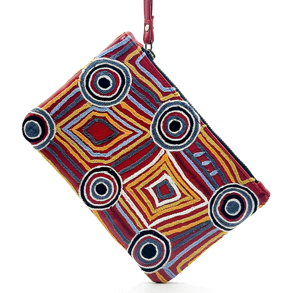 Leather Clutch w Wrist Strap- 14x22.5cm-MAB665