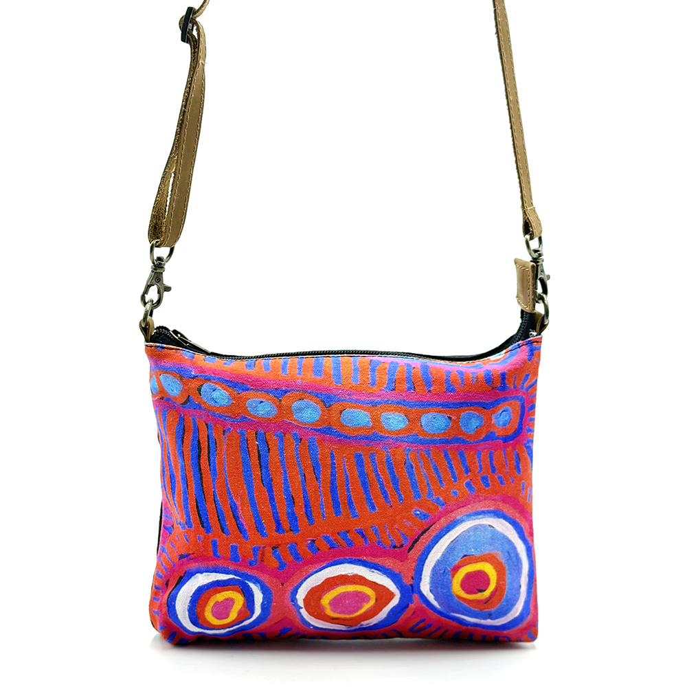 Cross Body Bag- Leather Trimmed 24.8x20cm-MNM600