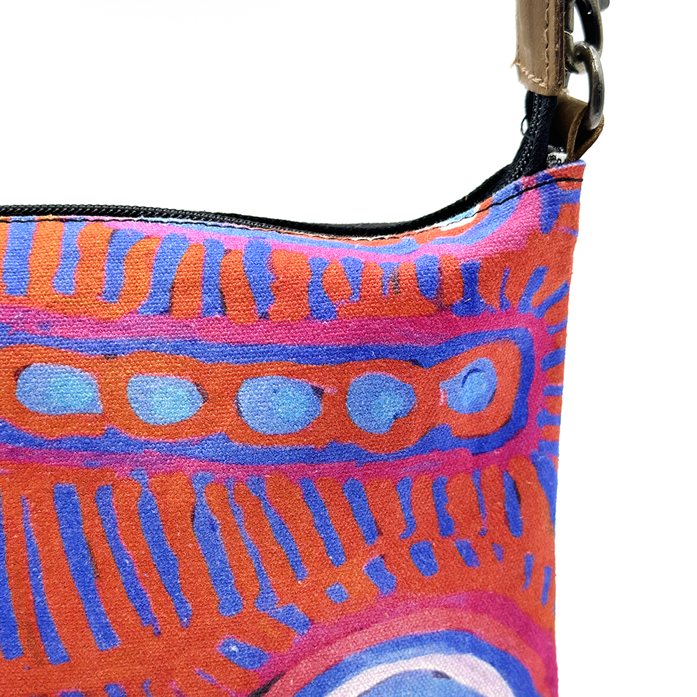 Cross Body Bag- Leather Trimmed 24.8x20cm-MNM600