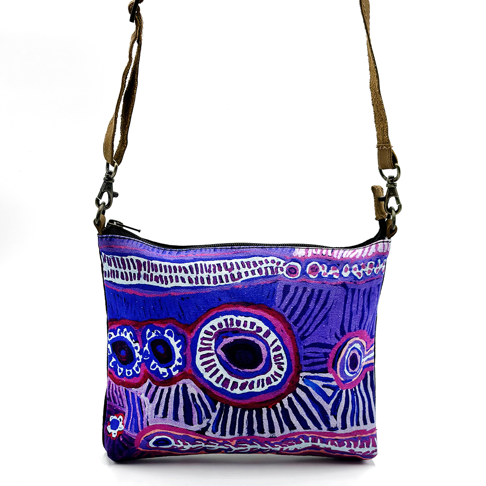 Cross Body Bag- Leather Trimmed 24.8x20cm-MNM649