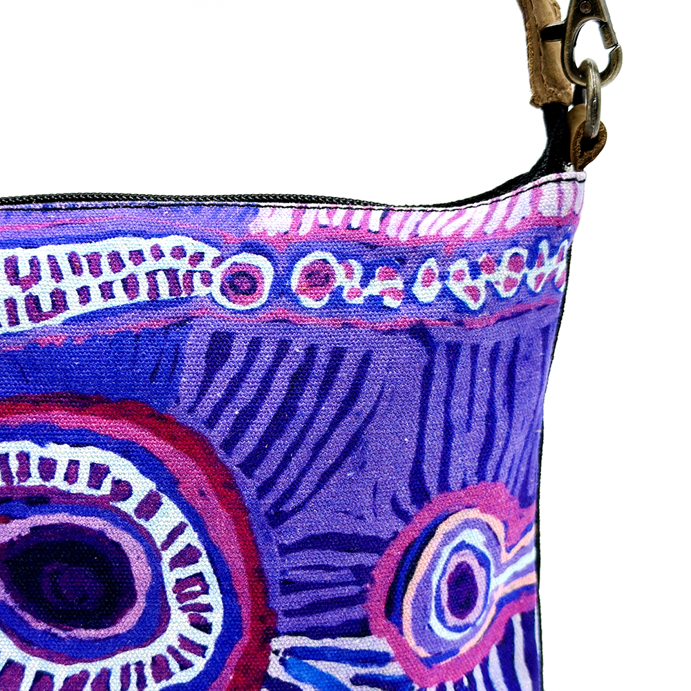 Cross Body Bag- Leather Trimmed 24.8x20cm-MNM649