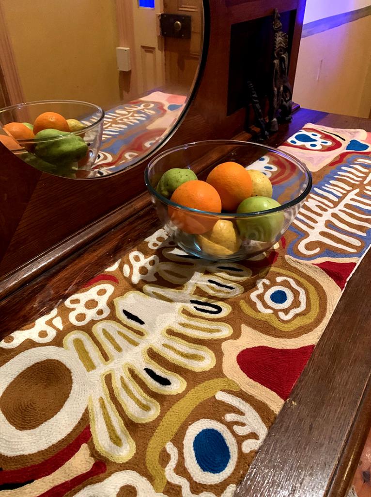 Table Runner - Wool Chainstitch - 1x4ft (30x120cm)-MNM652