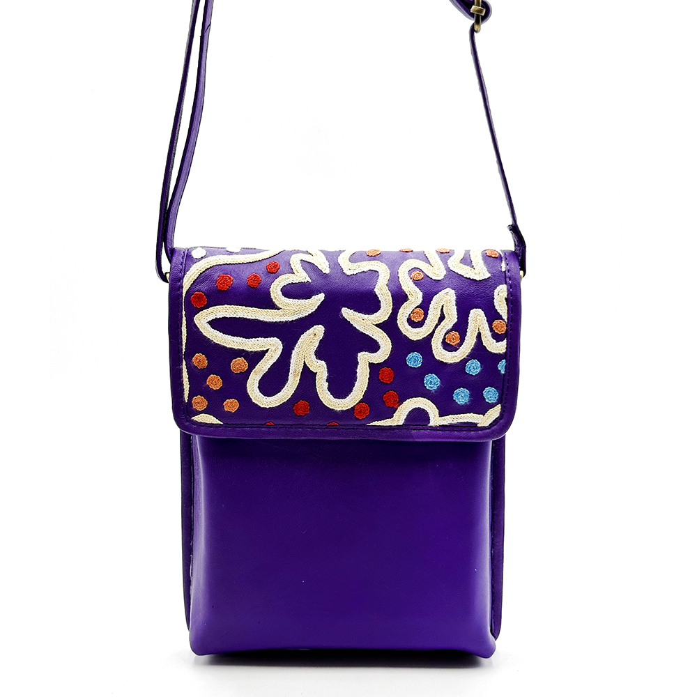 Embroidered Shoulder Bag - 17x21x3cm-PST604