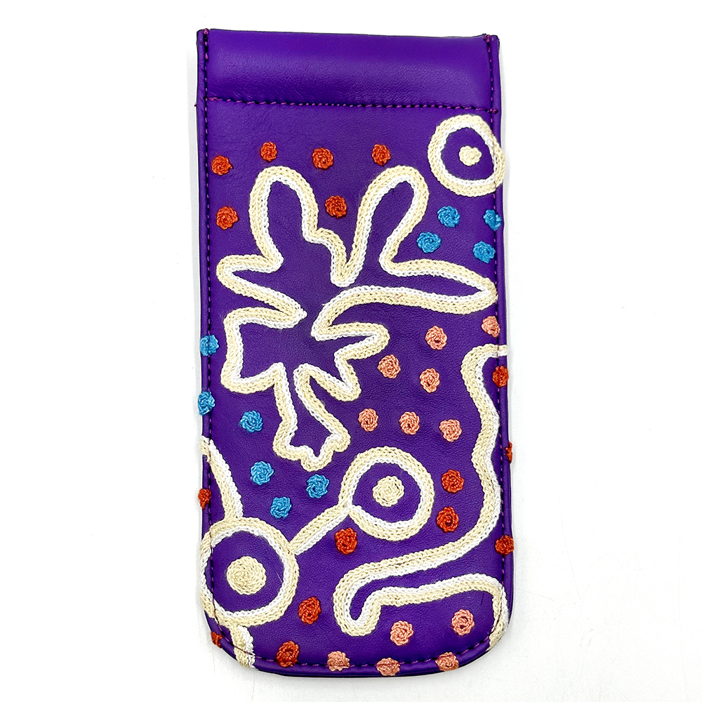 Spec Case Leather Embroidered - 19x9cm-PST604