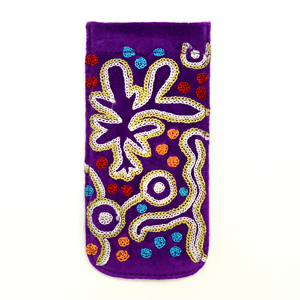Spec Case Velvet Embroidered - 19x9cm-PST604