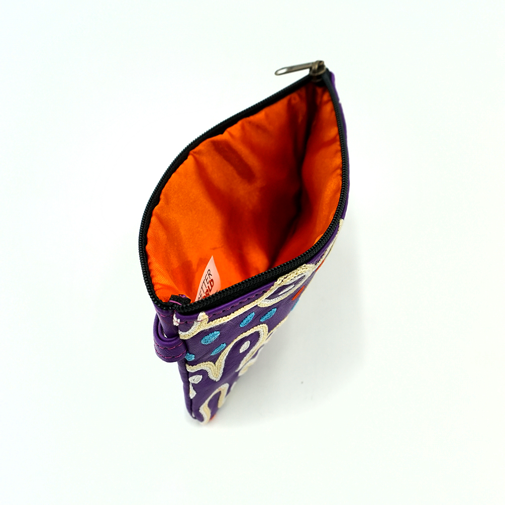Tiny Cosmetic Bag Leather - 16.5x10.5cm-PST604