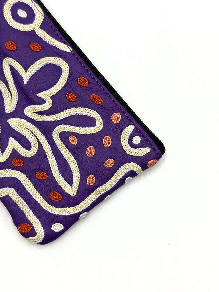 Tiny Cosmetic Bag Leather - 16.5x10.5cm-PST604