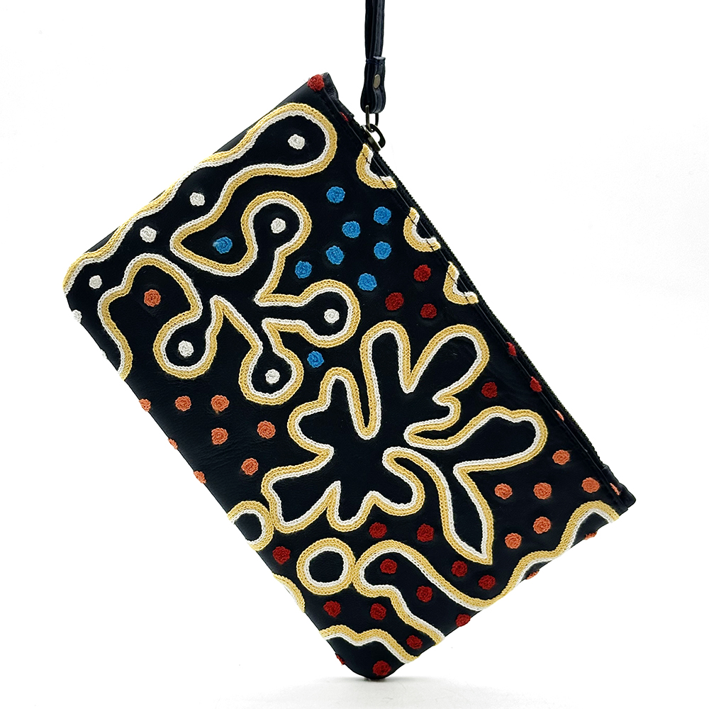 Leather Clutch w Wrist Strap- 14x22.5cm-PST604