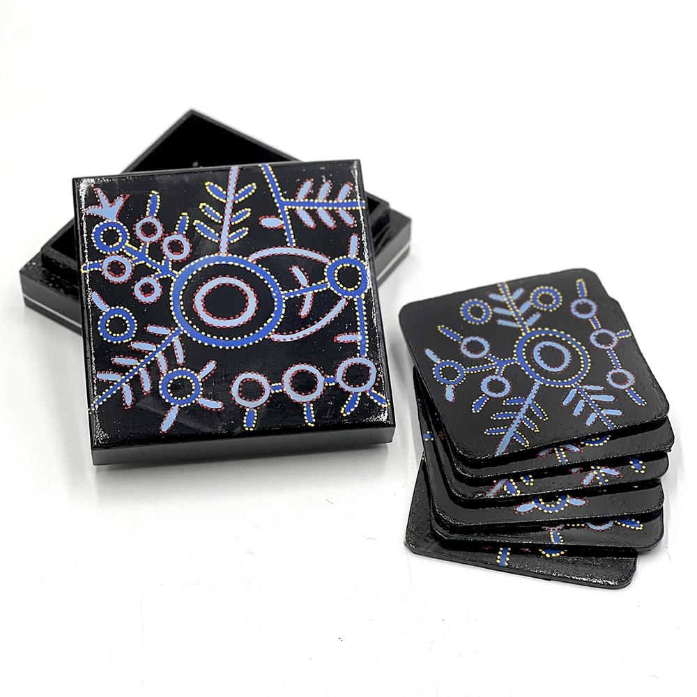 Coaster Set - 3.8x11x11cm-THU607