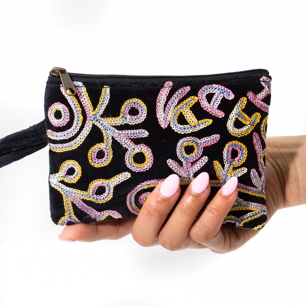 Tiny Cosmetic Bag Velvet - 16.5x10.5cm-THU607
