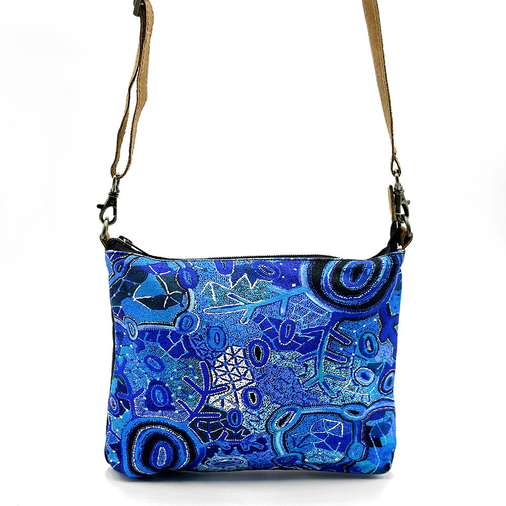 Cross Body Bag- Leather Trimmed 24.8x20cm-THU608