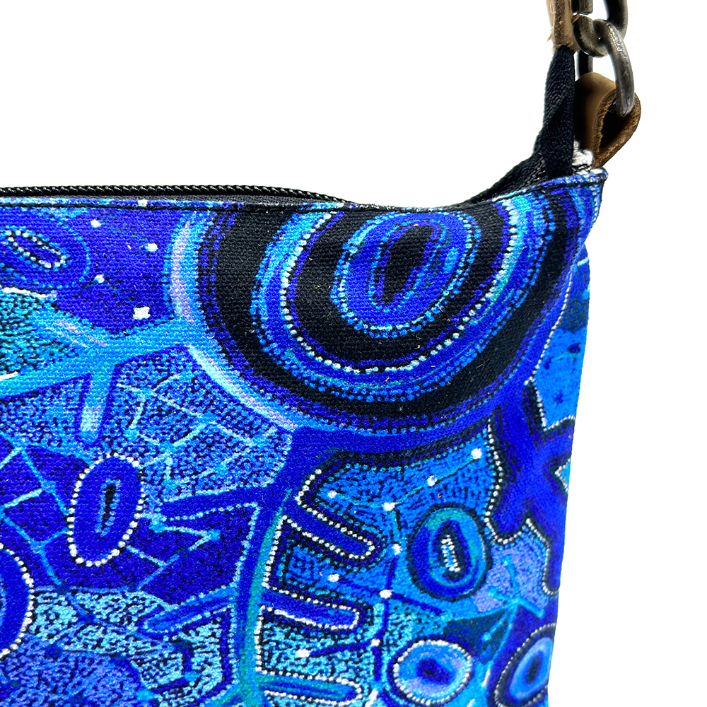 Cross Body Bag- Leather Trimmed 24.8x20cm-THU608