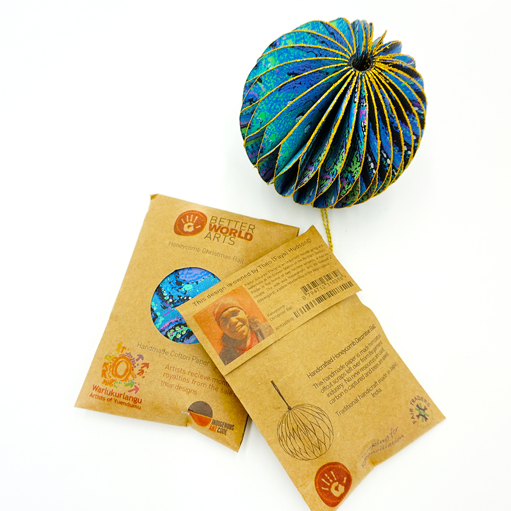 Honeycomb Christmas Ball -7.6cm -THU608