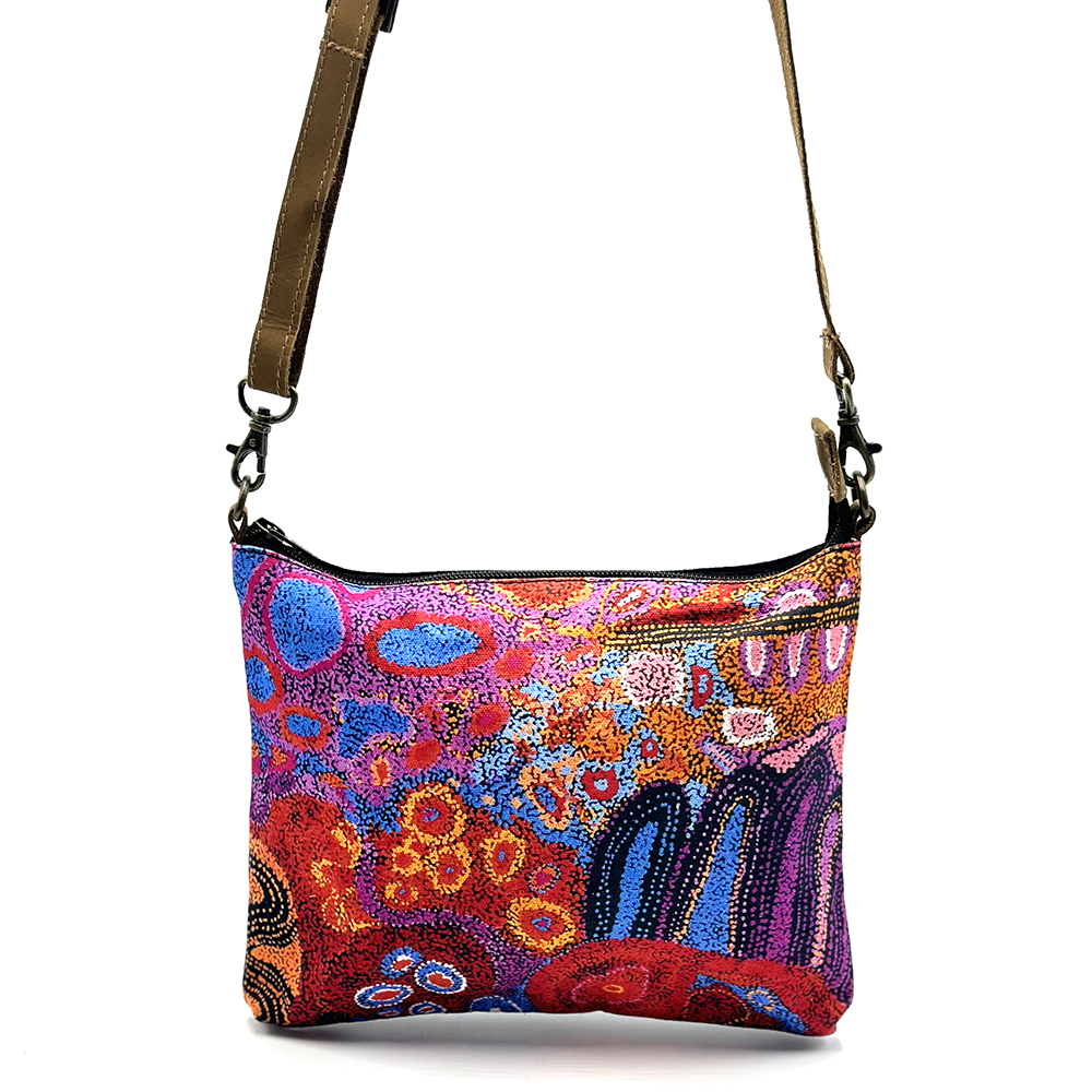 Cross Body Bag- Leather Trimmed 24.8x20cm-AAD777