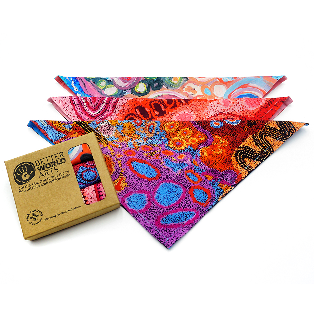 Handkerchiefs-Set of 3 Boxed 30X30cm-AAD777