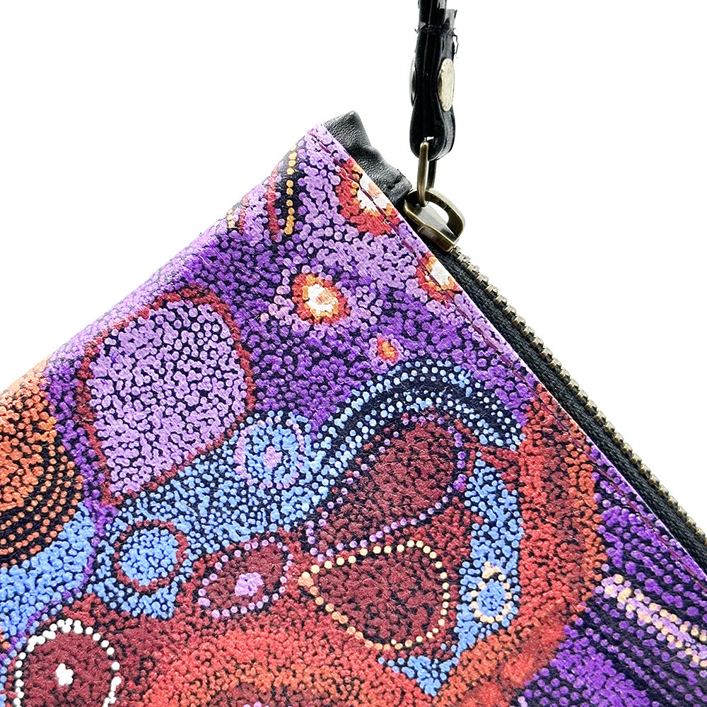 Printed Clutch Bag Leather- 14x22.5cm- AAD777