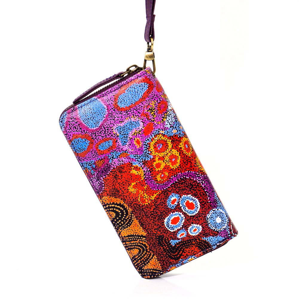 Printed Leather Purse - 19.5x10.5cm-AAD777