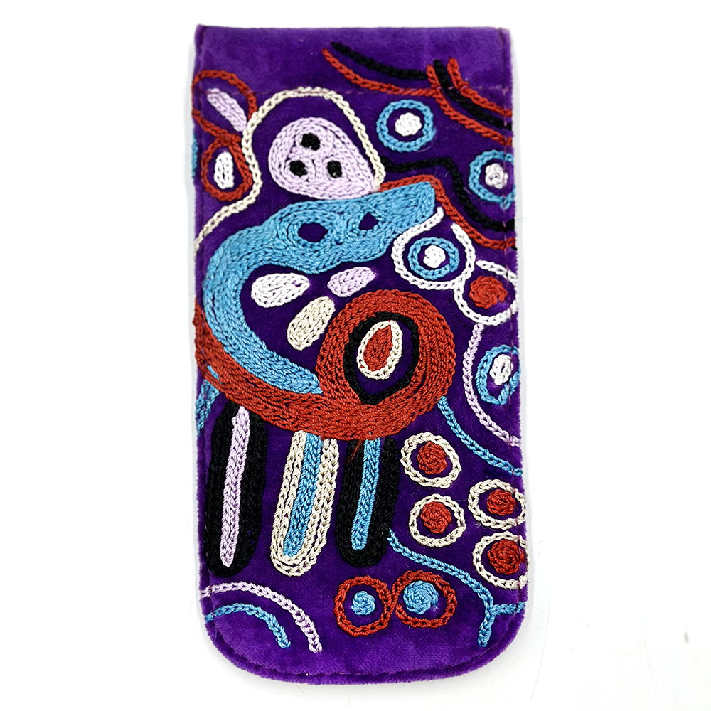 Spec Case Velvet Embroidered - 19x9cm-AAD777