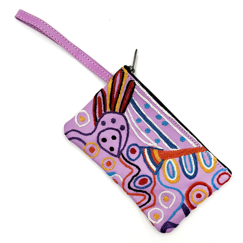 Tiny Cosmetic Bag Leather - 16.5x10.5cm-AAD777