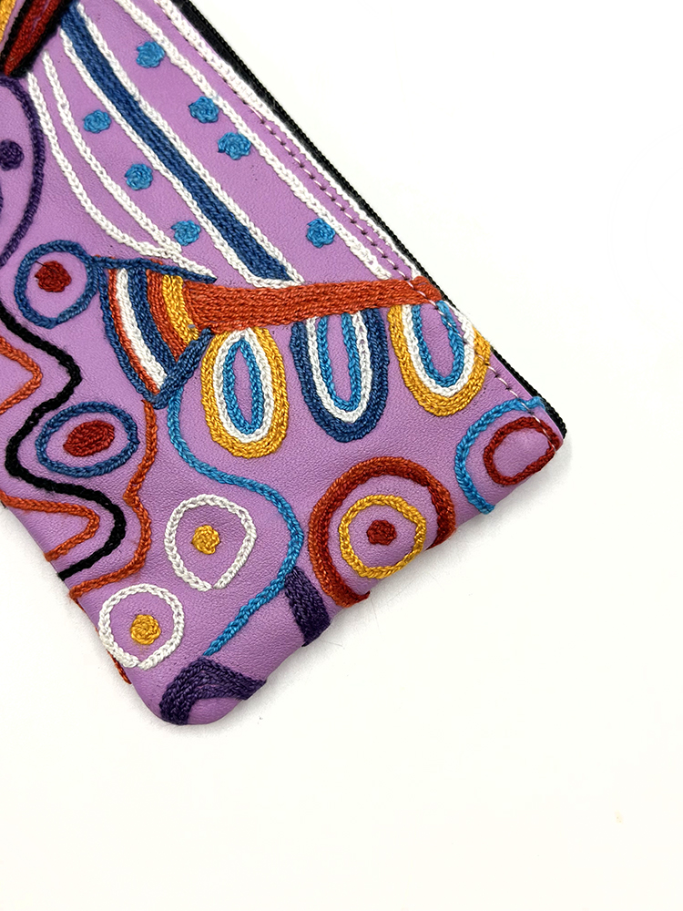 Tiny Cosmetic Bag Leather - 16.5x10.5cm-AAD777