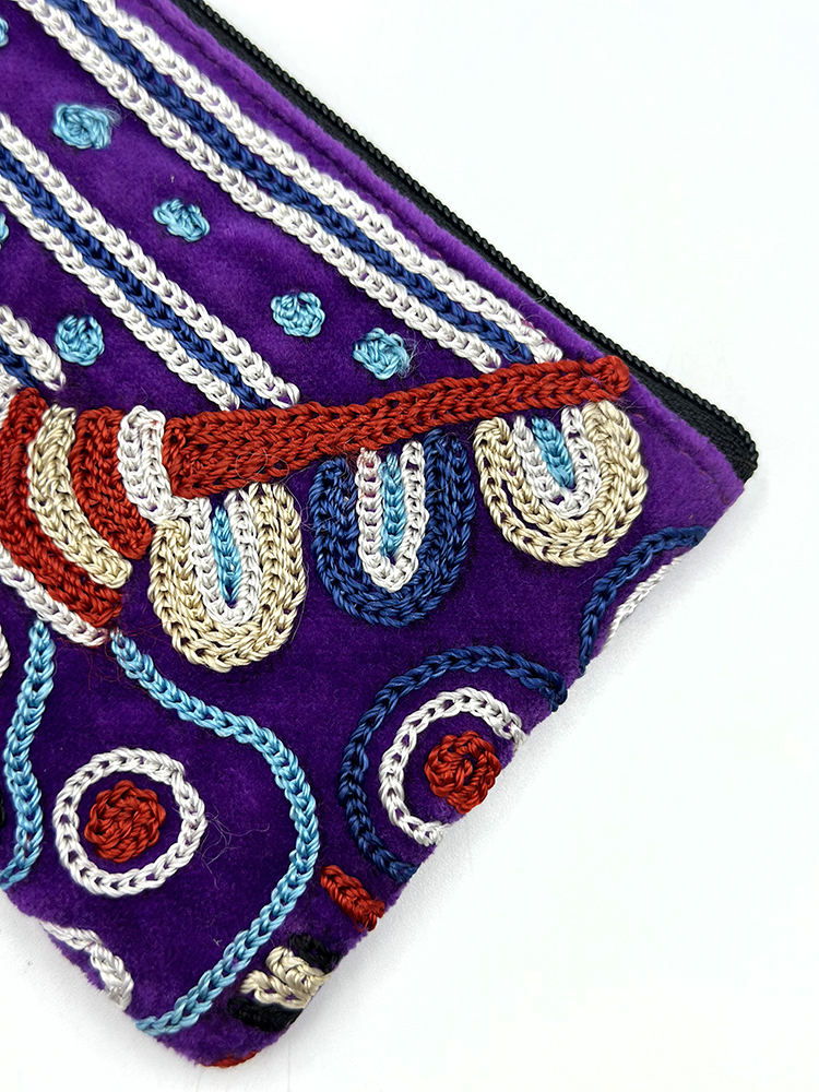 Tiny Cosmetic Bag Velvet - 16.5x10.5cm-AAD777
