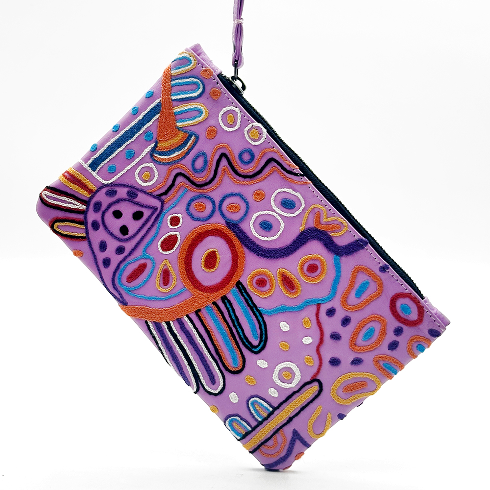 Leather Clutch w Wrist Strap- 14x22.5cm-AAD777
